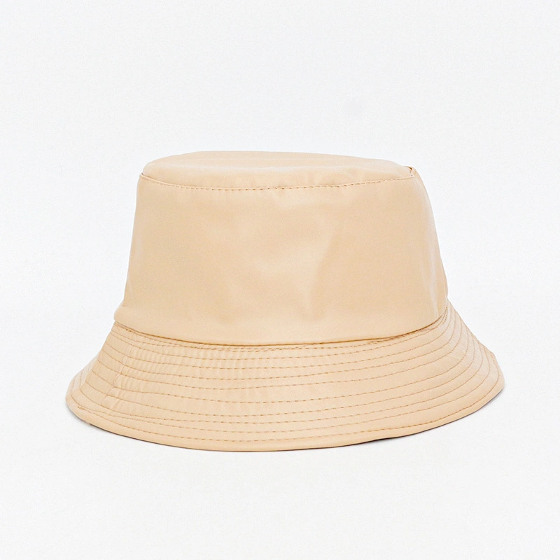OEM&ODM New Fashion PU Men and Women Spring and Autumn British Style Leather Solid Colour Basin Cap Fisherman&prime;s Hat Bucket Hat