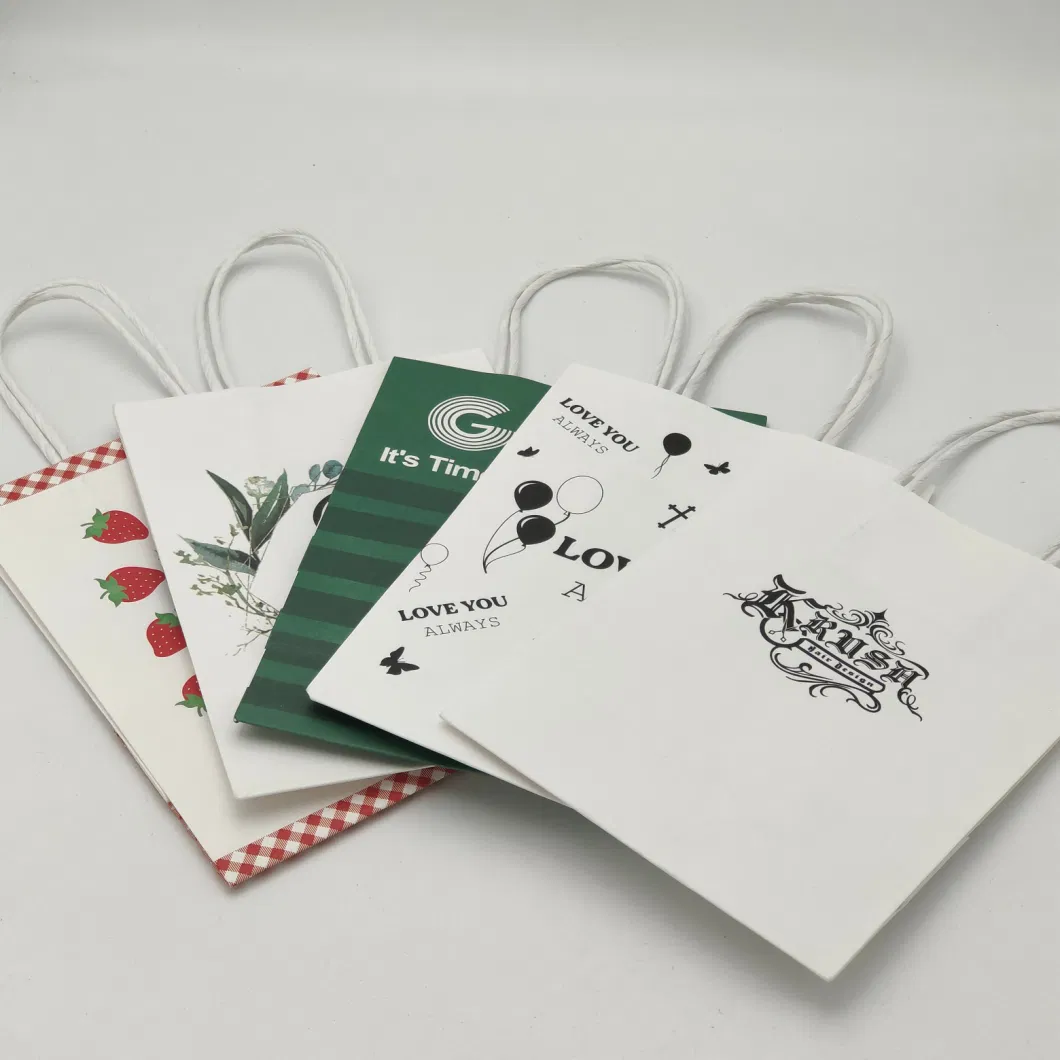 Existing Christmas Shopping Bags Paper Bags in Stock Custom Printing Packaging Bags for Promotion Packing