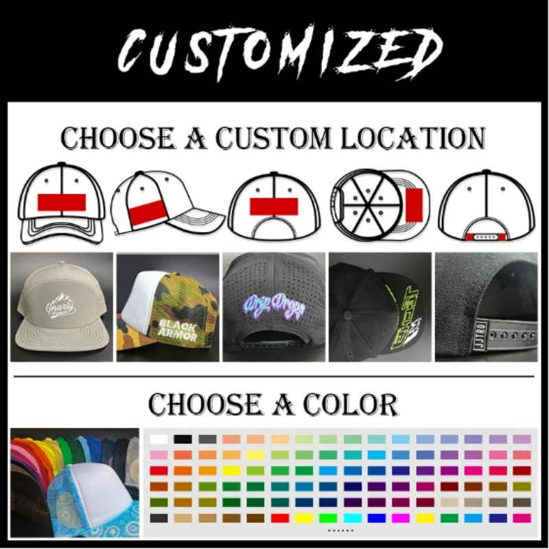 Customized Embroidery Logo 100% Recycle Cotton Heavy Weight Cotton Solid Color Adjustable Unstructured 5 Panel Trucker Gorras Snapback Baseball Cap Sports Hat