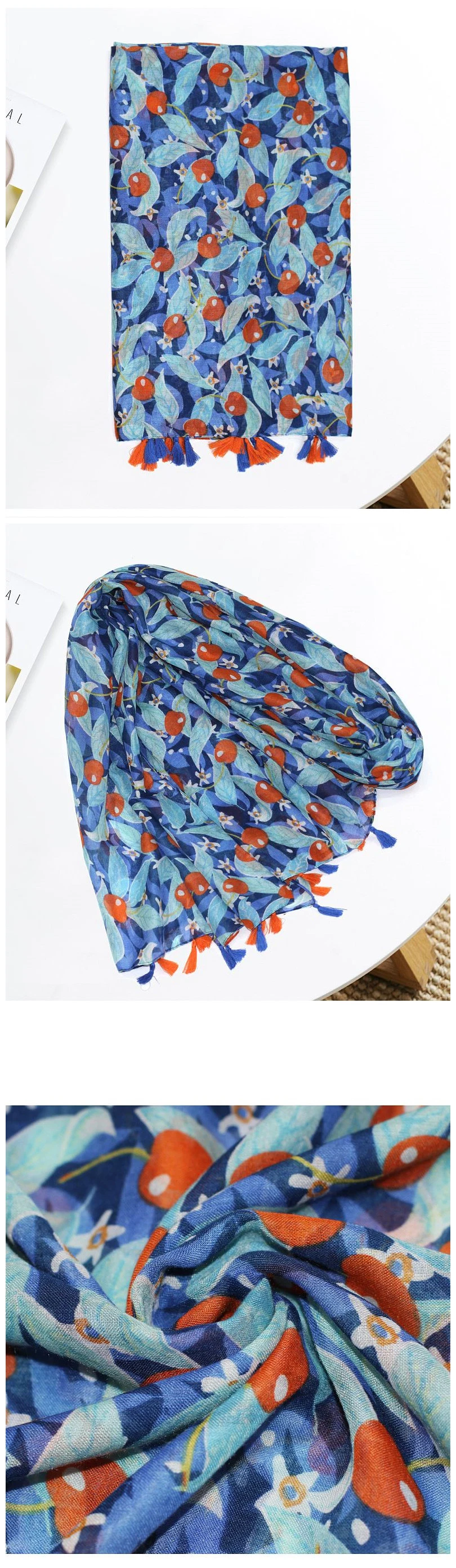 Ladies Fashion Accessories Soft Hand Feel Neckerchief Lightweight Poly Silk Scarves Muslim Hijab Head Scarf for Women