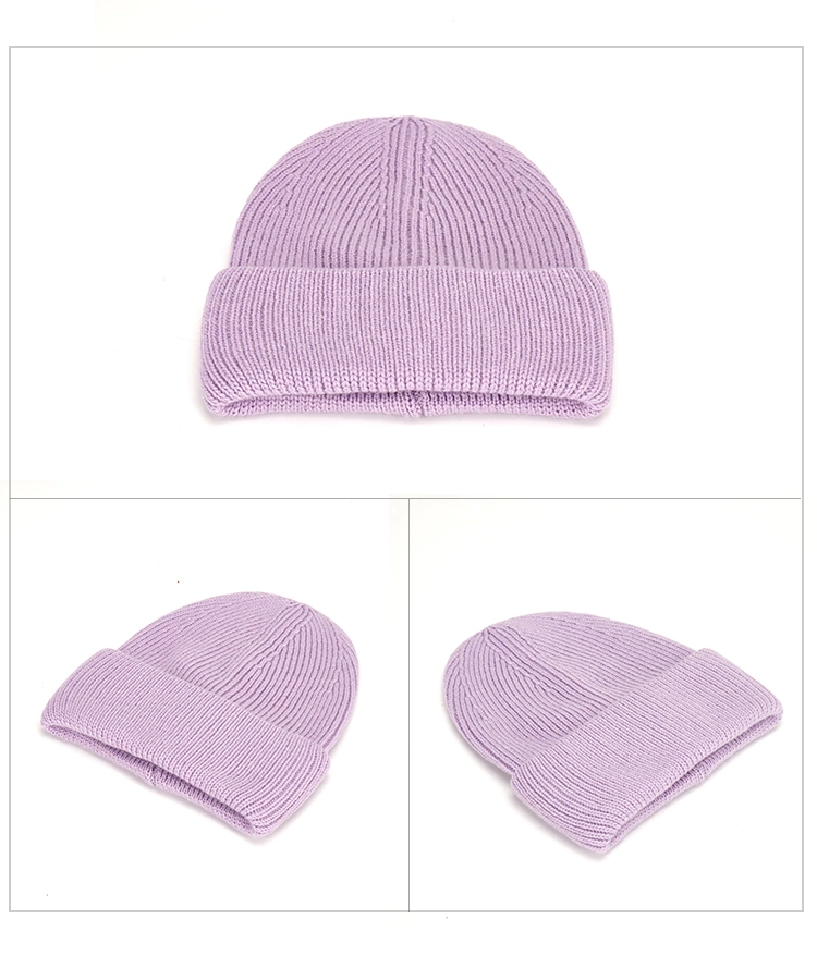 Designer Warm Custom Logo Winter Beanie Hats for Men Women