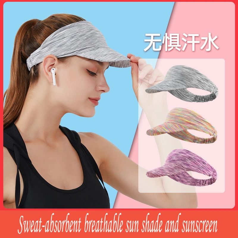 Sunscreen Hat Summer New Female Parent-Child Gradient Rainbow Color UV Protection Large Brim Empty Top Visor Sun Hat (CFCP012)