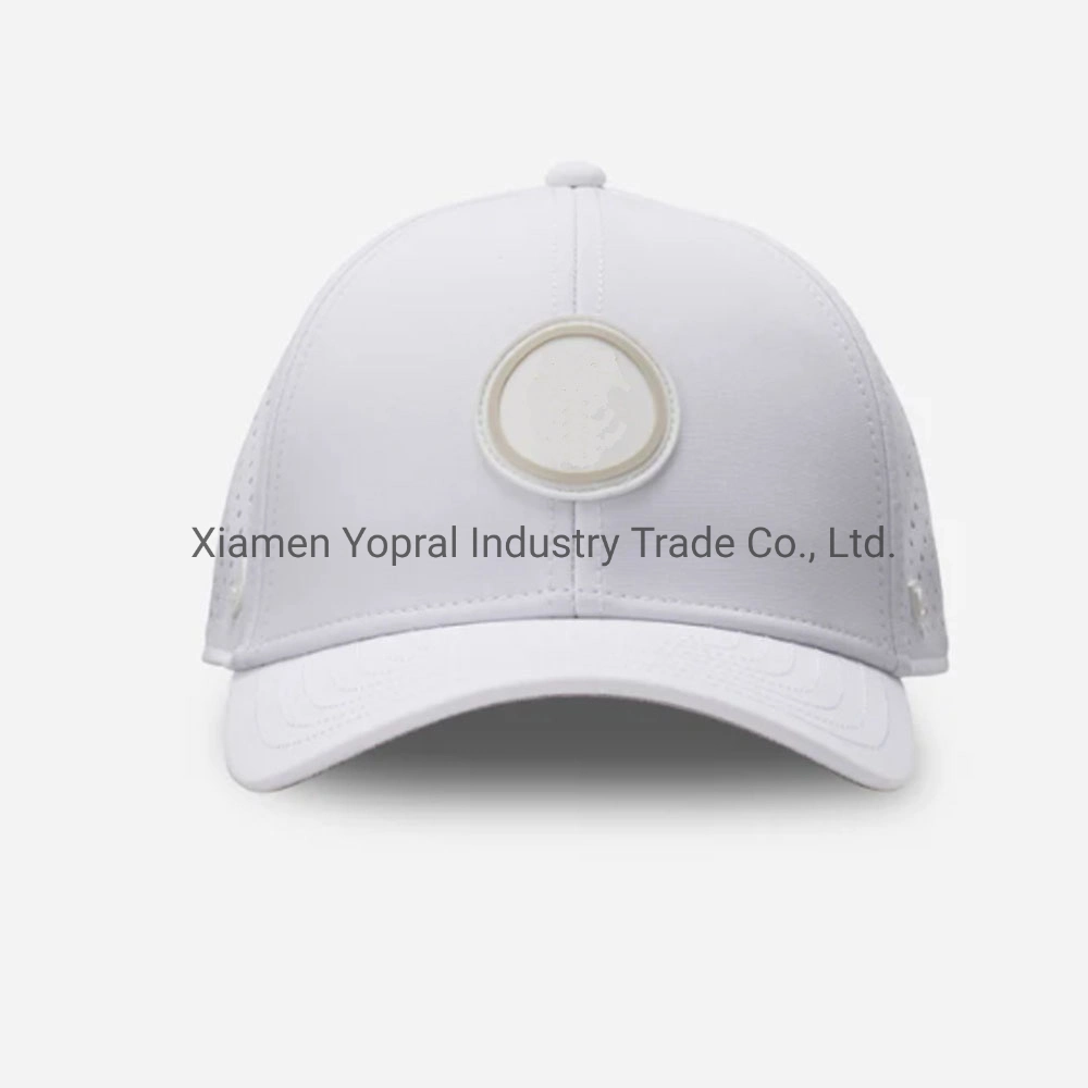 Custom Hot Sale White Mesh Fabric Soft Snapback Closure Outdoor Baseball Cap