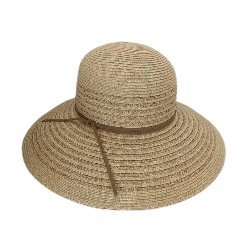 New Trendy Custom Design Women Men Summer Outdoor Foldable Packable Cloche Shape Straw Bucket Hat