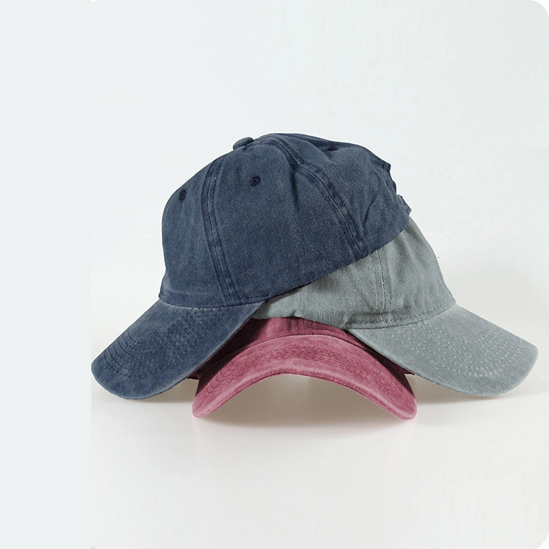 Unstructured Distressed Vintage Washed Fitted Custom Logo Baseball Dad Hats