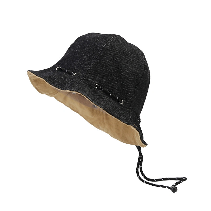 Foldable Crossbody Bag Sunshade Fisherman Hat with Solid Color