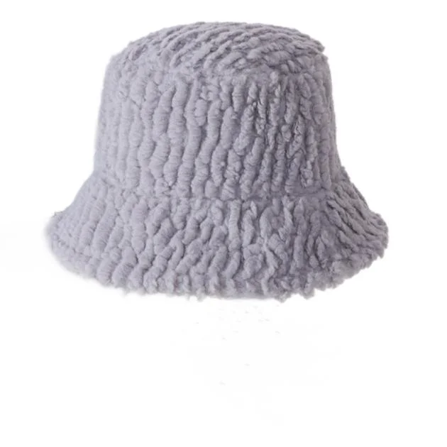 Wholesale Custom Winter Thickened Warm Terry Unsix Bucket Hat Fisherman Hat for Outdoor Activities