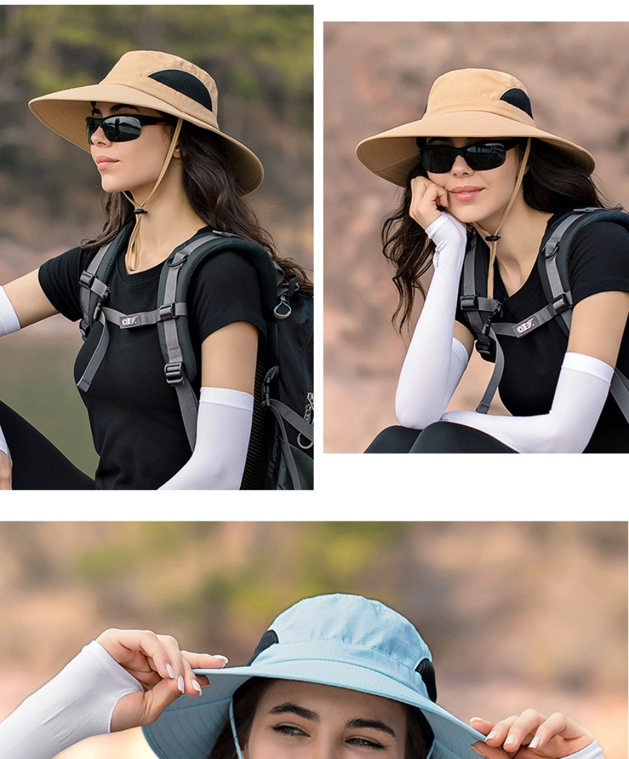 Sun Hat for Men Women, Waterproof Wide Brim Bucket Hat Foldable Boonie Hat for Fishing Hiking Garden Safari Beach