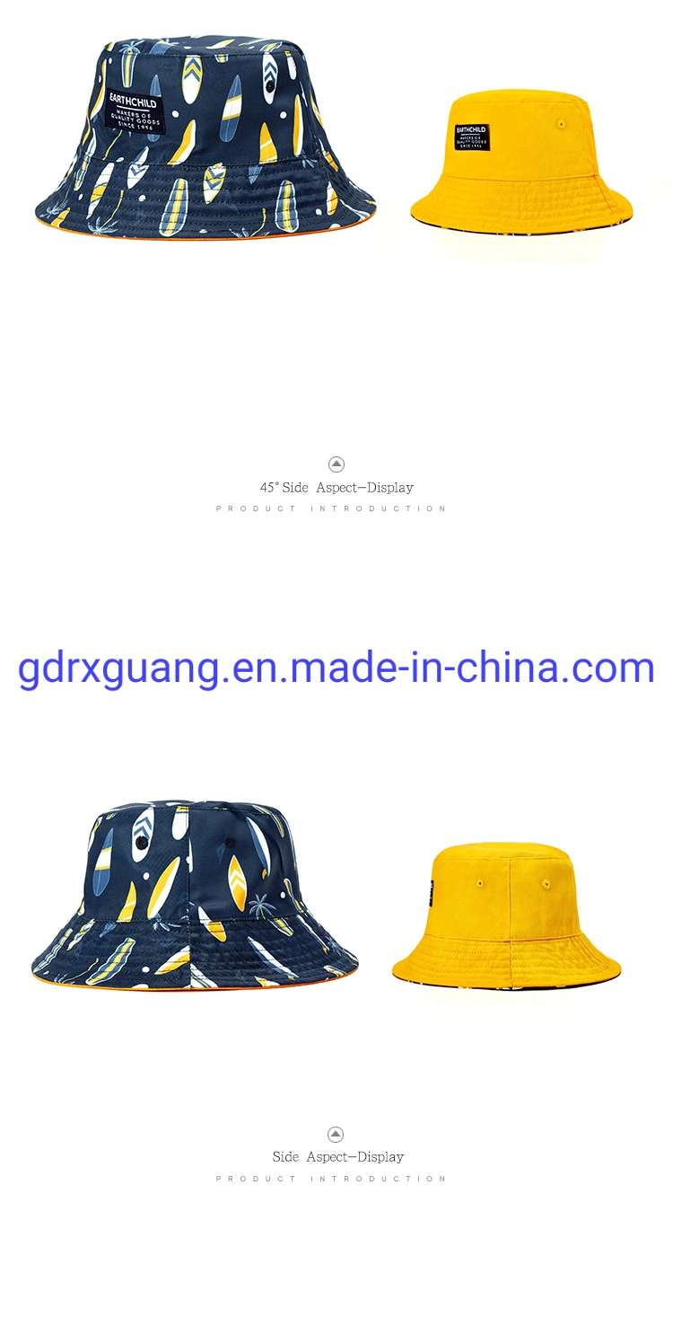 Custom Printed Logo Designer Kids Reversible Fisherman Bucket Hats