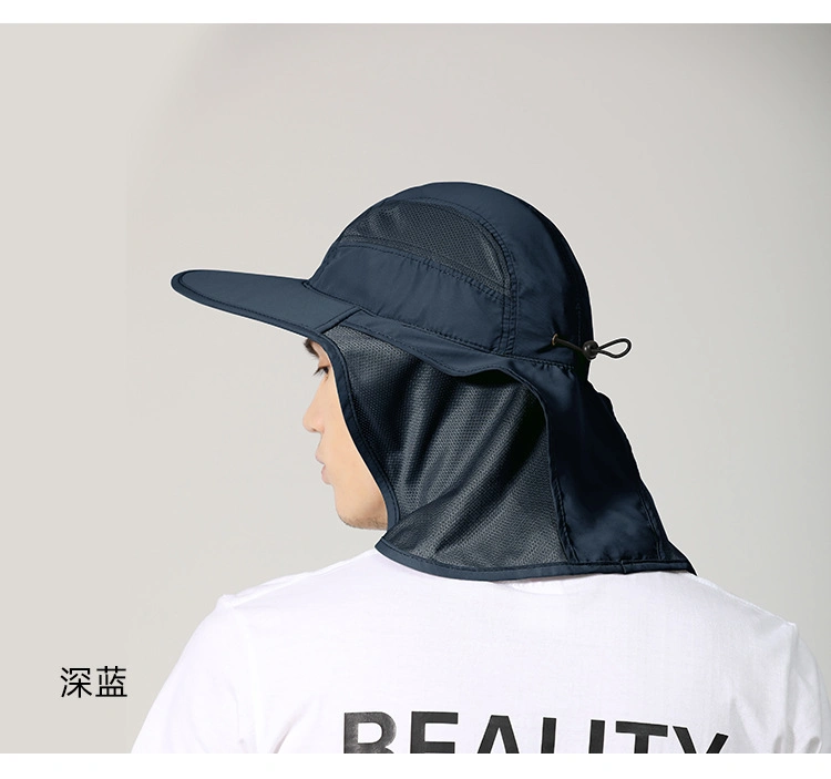 Custom Men&prime;s Sun Visor Breathable Sunblock UV Protection Fishing Cap Quick Drying Mountaineering Fisherman Basin Hat