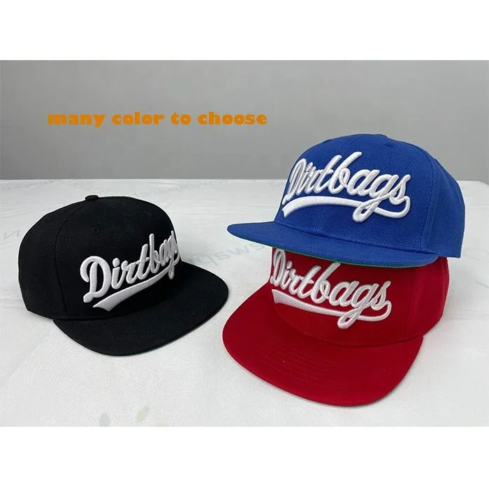 Custom Fitted Hat Unstructured Snapback Cap Yupoong Puffy 3D Puff Embroidery New Topi Blank Snapback Hats Caps for Men