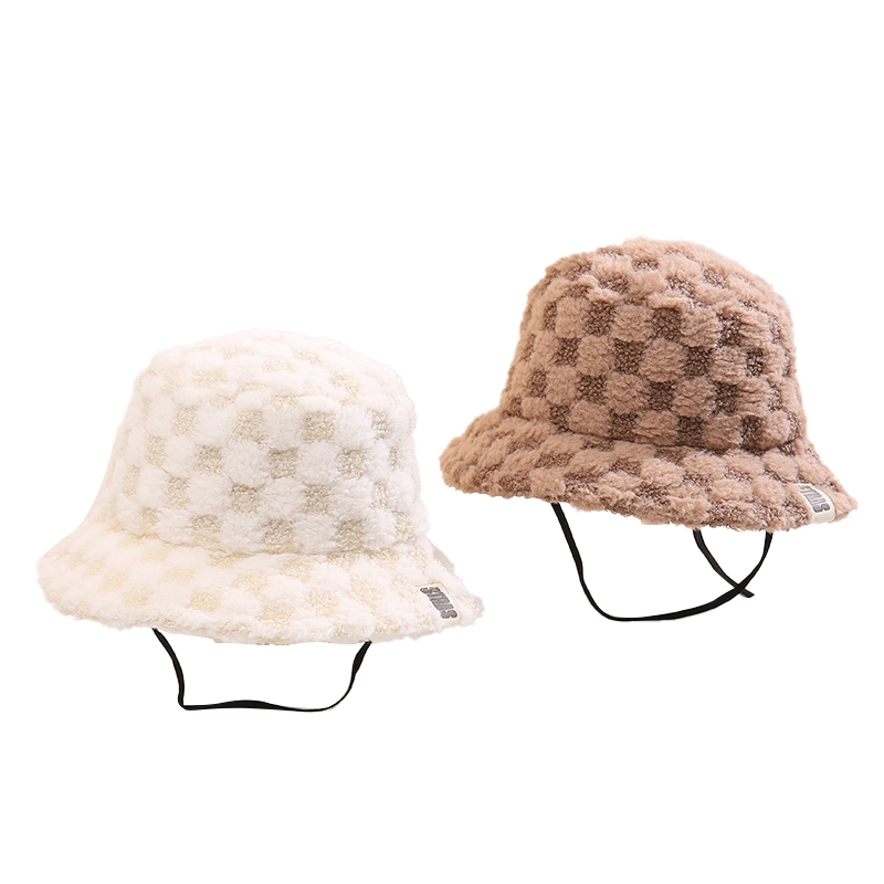 Wholesale Manufacturer Custom Winter Terry Children Warm Bucket Hat Fisherman Hat for Cold Weather