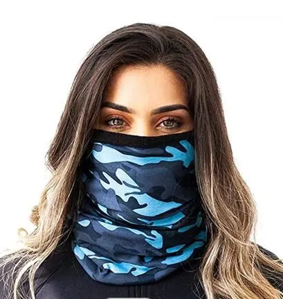 Multi Use American Flag Printed Recycled Buffs Winter Micro Fleece Sublimation Blank Neck Gaiter Tubular Face Bandana