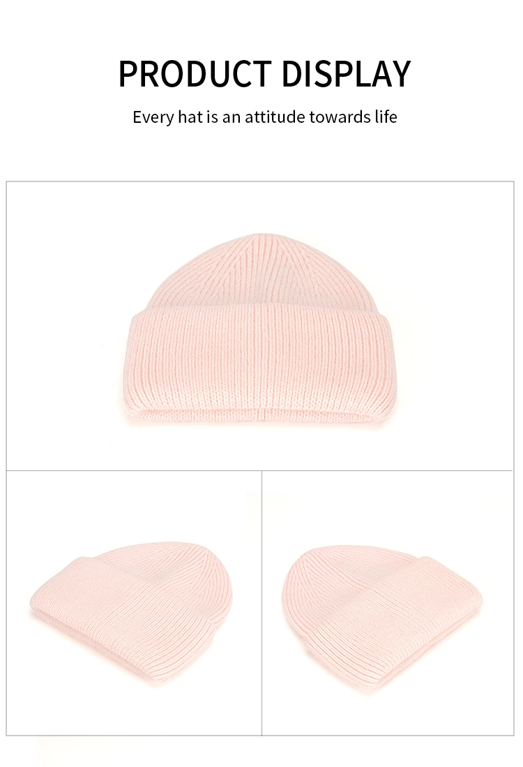 Designer Warm Custom Logo Winter Beanie Hats for Men Women