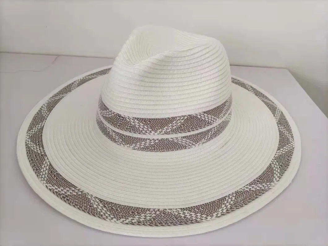 Breathbale 100% Polyester Lightweight Fedora Panama Straw Summer Hat