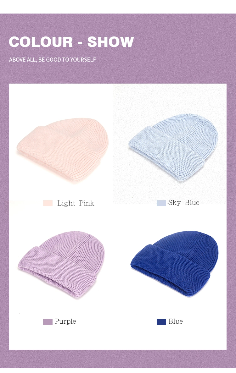 Designer Warm Custom Logo Winter Beanie Hats for Men Women