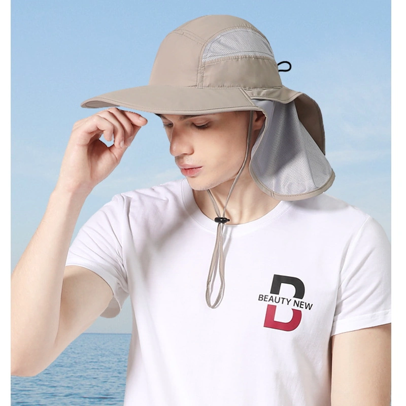 Custom Men&prime;s Sun Visor Breathable Sunblock UV Protection Fishing Cap Quick Drying Mountaineering Fisherman Basin Hat