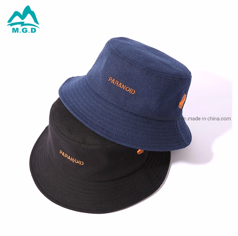 Simple Embroidery Cotton Summer Light Quick Dry Bucket Hat