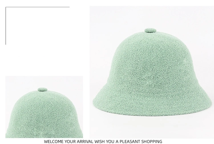 Wholesale Spring Autumn Fashion Multicolor Plain Terry Bucket Hat Fisherman Hat for Adults