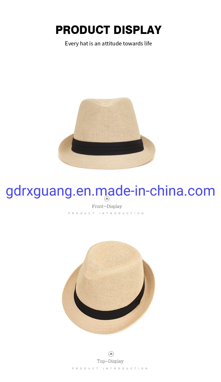 Outdoor Wide Brim Summer Breathable Floppy Custom Fedora Straw Hats