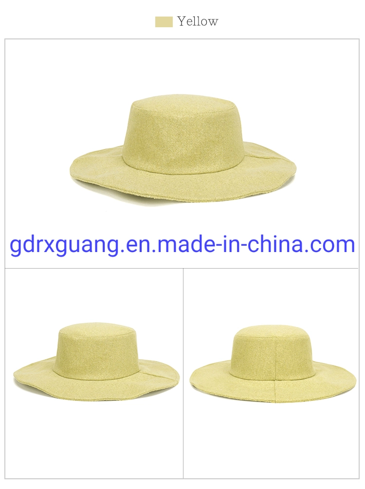 Wholesale Customized Wool Fedora Bucket Hats for Women Men