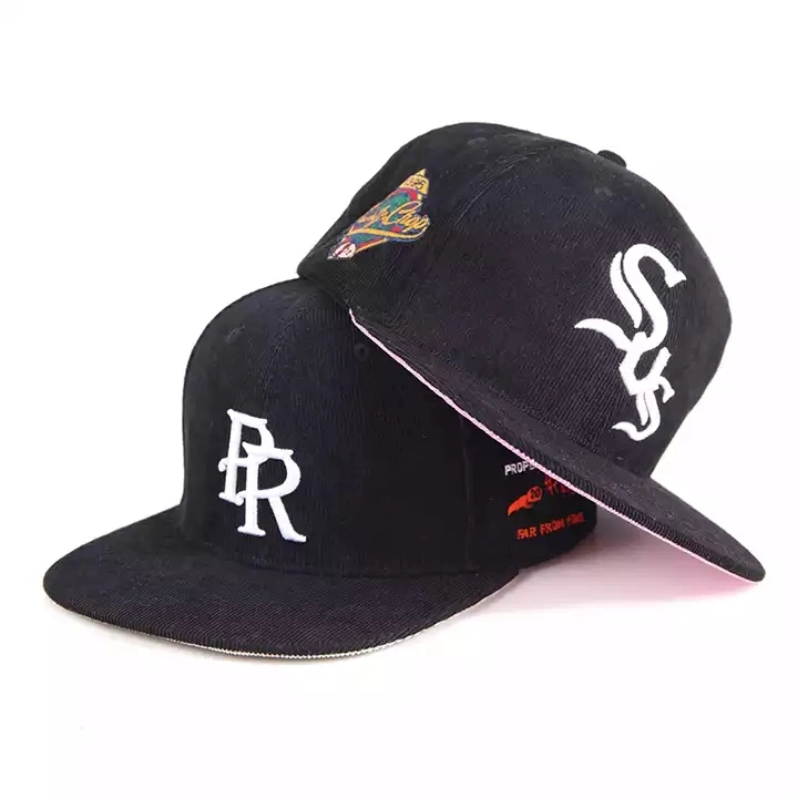 Mens Blank Hat Custom 6 Panel Sports Baseball Cap Snapback Corduroy Caps Hats