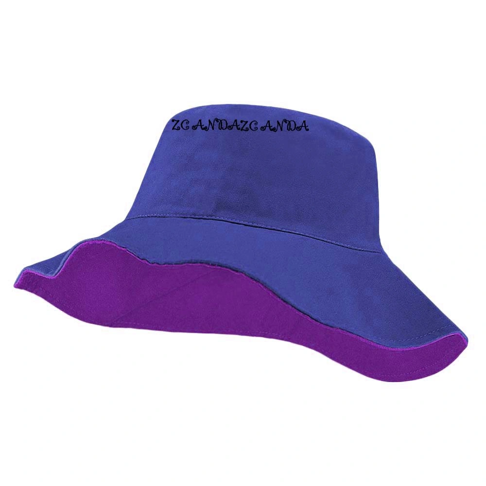 Reversible Designer Woven Fabric Custom Colorful Printed Logo Bucket Hats for Women