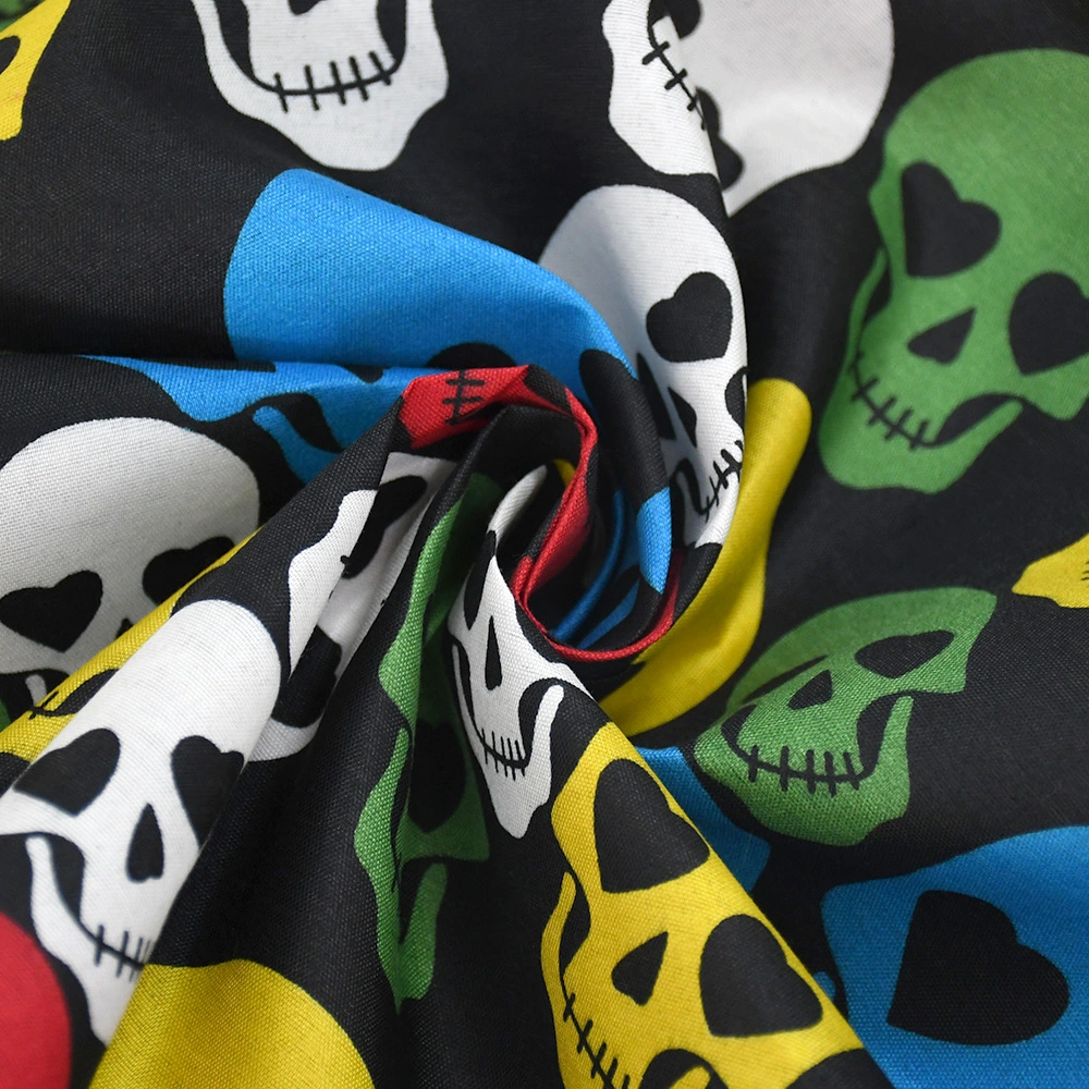Halloween Holiday Polyester Skeleton Skull Bandana Cowboy Style Headband Bandanna