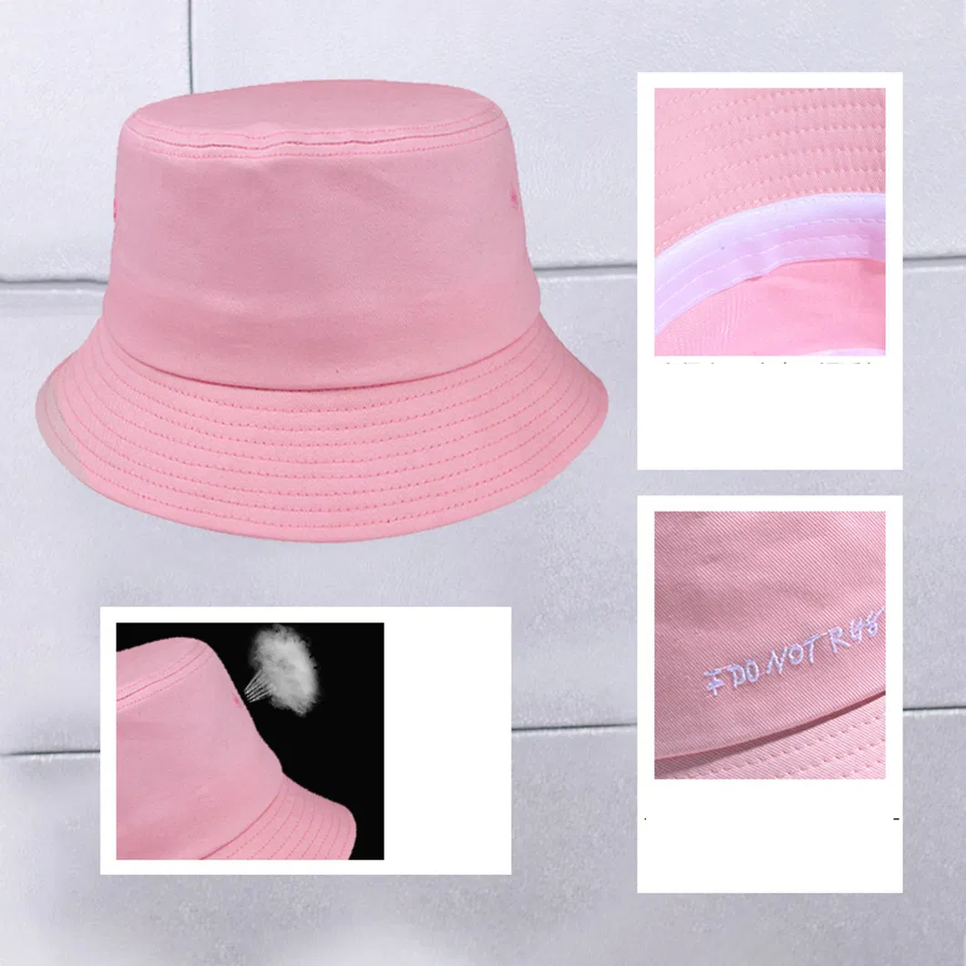 Wholesale Blank Cotton Bucket Hat Custom Logo Fishing Bucket Cap