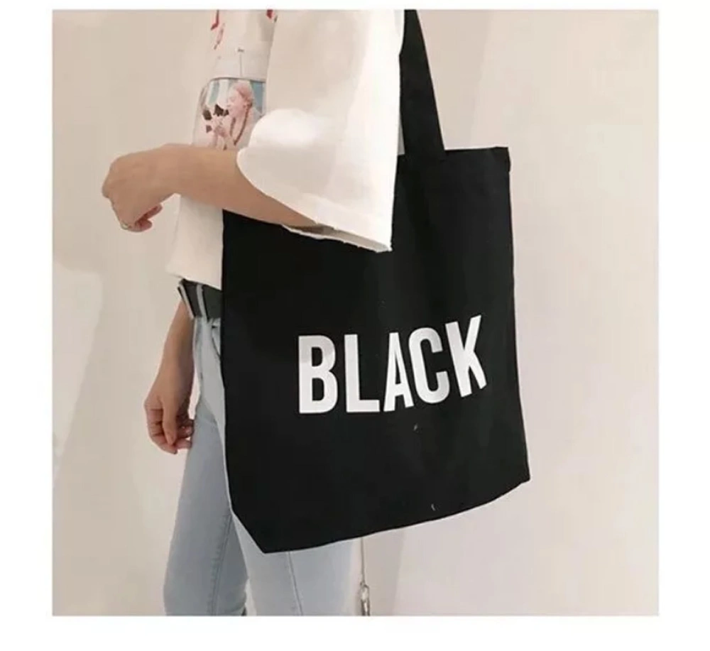 Shopping Bag Canvas Shoulder Bag Reusable Female Hand Tote Bag