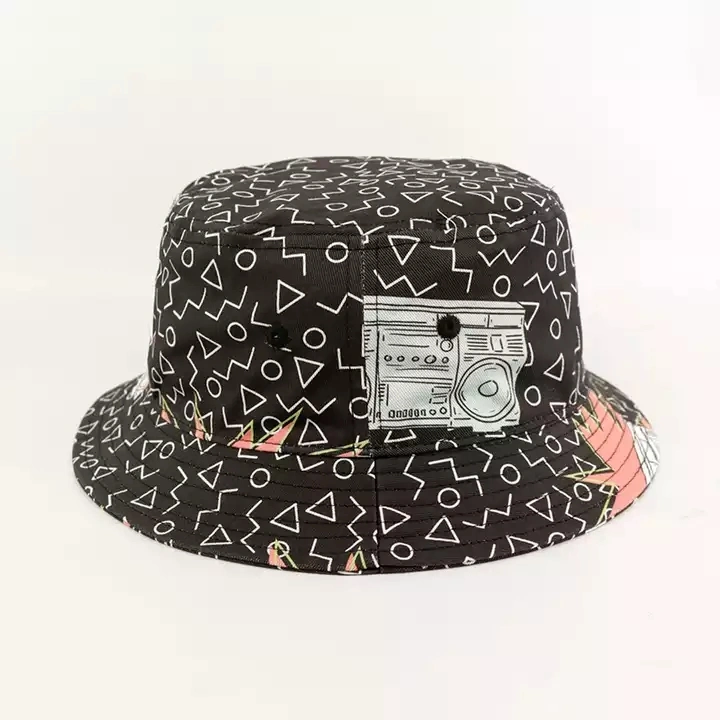 High Quality Lattice Pattern Printed Custom Cheap Waterproof Hats Bucket Hat