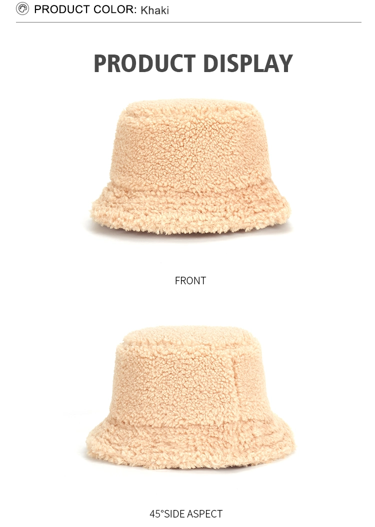 Personalized Fashion Design Custom Furry Winter Fur Fuzzy Women Mens Bucket Hat