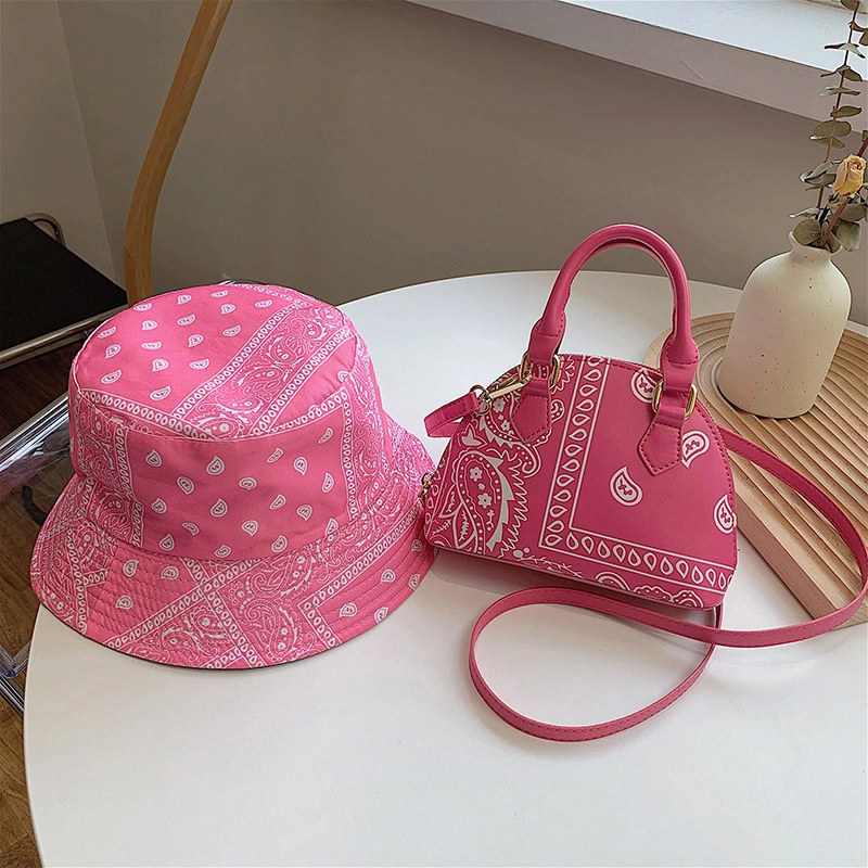 Luxury Bandana Hat Set Ladies Handbags for Women Purse and Handbags 2021