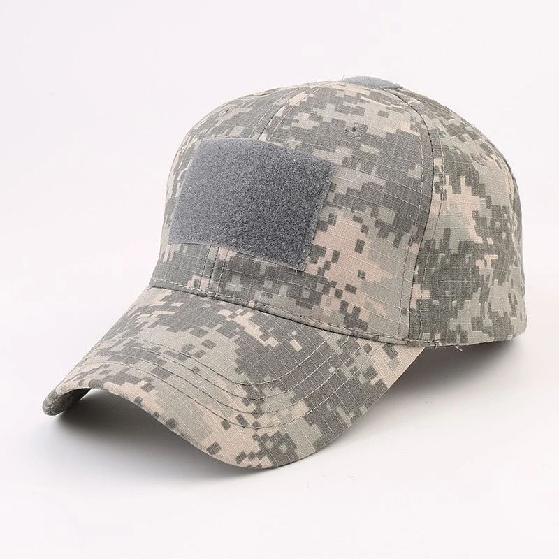 Baseball Cap Rip-Stop Tactical Military Hat Outdoor Print Men&prime;s Tactical Camouflage Sports Cap with Velcro