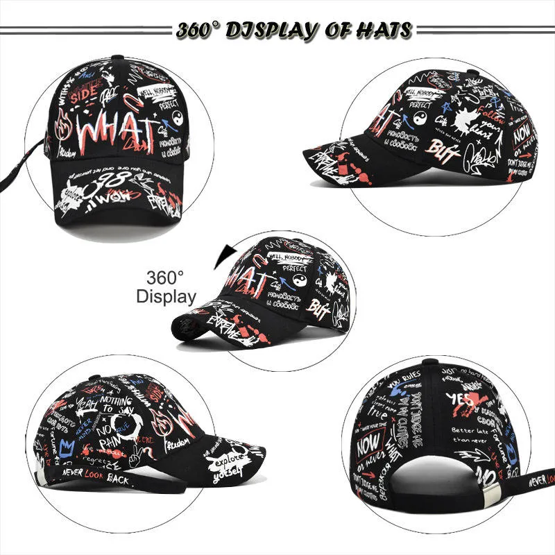 Fashion Graffiti Print Sports Hats Caps Outdoor Trendy Cap Baseball Caps