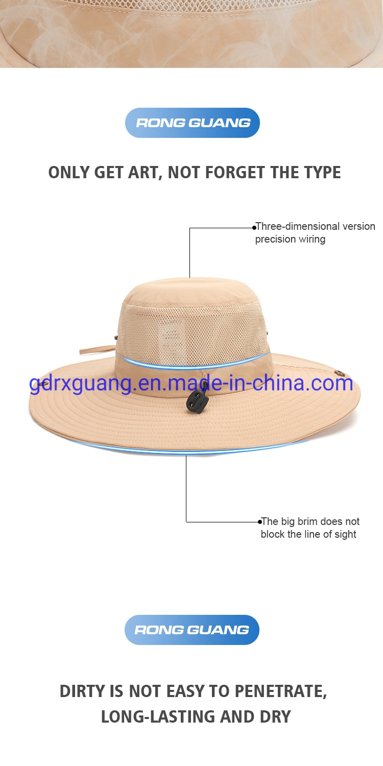 Outdoor Wide Brim Protection Waterproof Breathable Bucket Hat for Women Men
