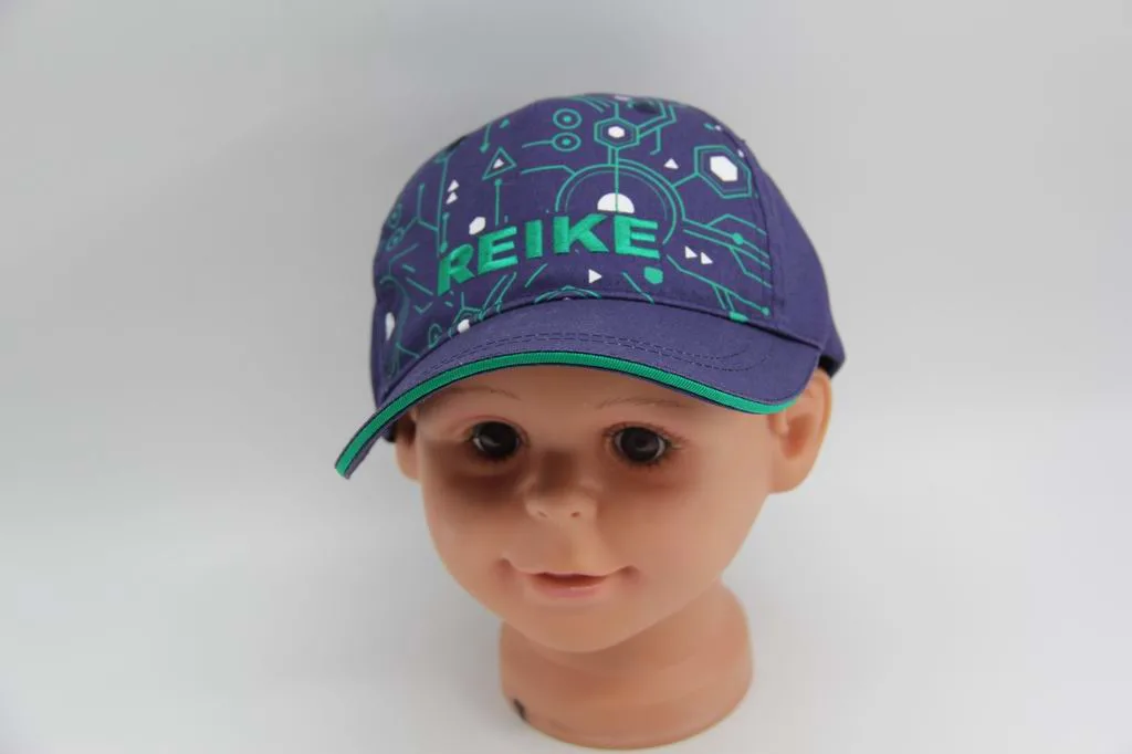 Child Summer Baseball Cap with Print and Embroidery Cotton Twill Fabric