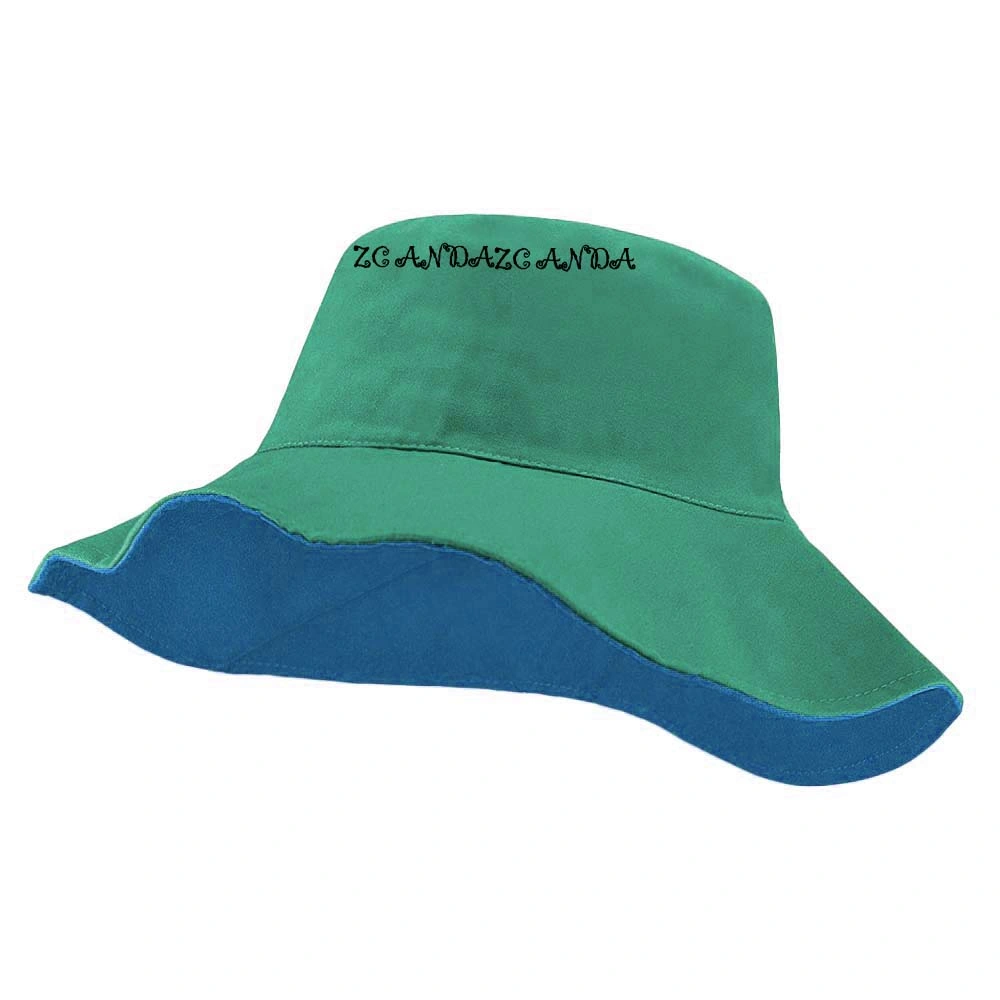 Reversible Designer Woven Fabric Custom Colorful Printed Logo Bucket Hats for Women