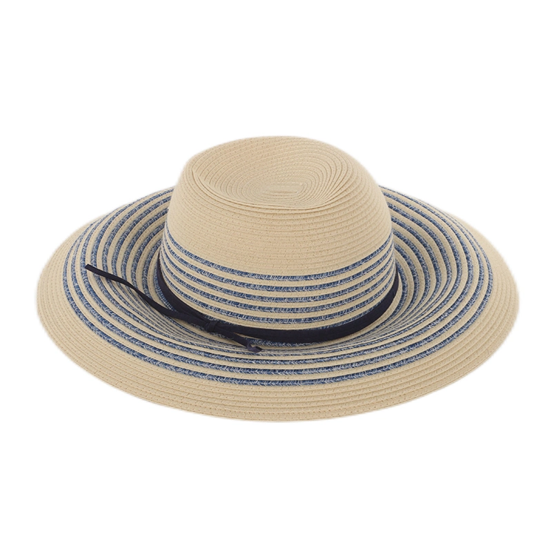 New Trendy Custom Design Women Men Summer Outdoor Foldable Packable Cloche Shape Straw Bucket Hat
