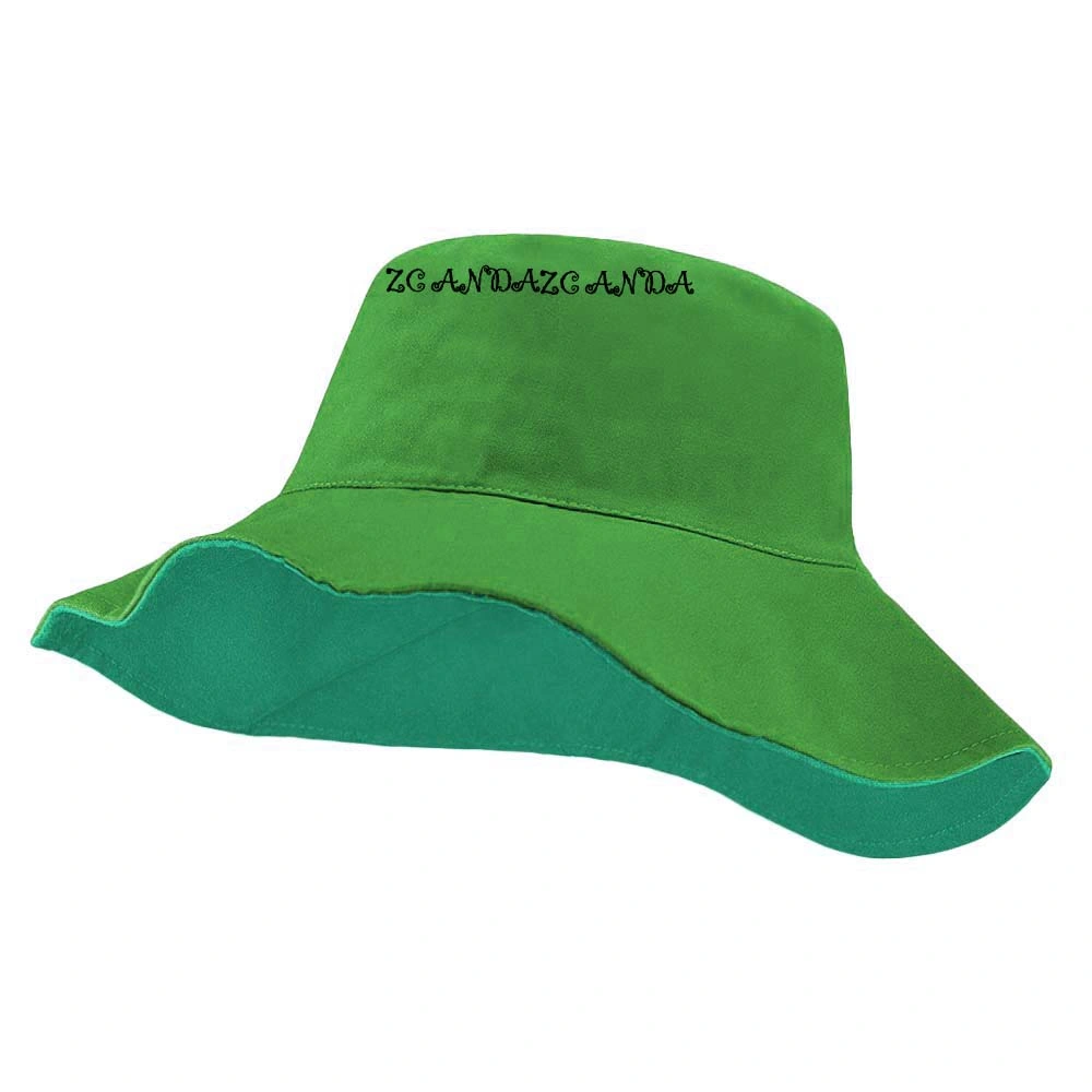 Reversible Designer Woven Fabric Custom Colorful Printed Logo Bucket Hats for Women