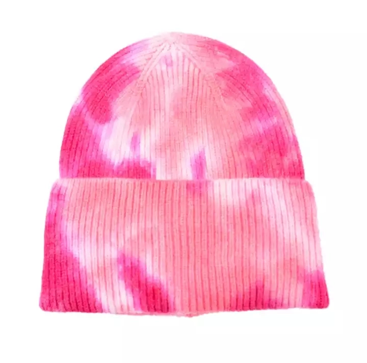 Fashion Winter Accessories 2023 Trendy Warm Knitted Beanie Hat Women Men Unisex Tie Dye Toque Cuffed Gradient Color Winter Hat