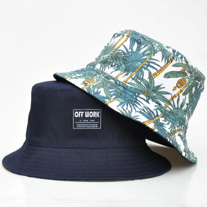 High Quality Custom Cotton Sublimation Printing Reversible Bucket Hat