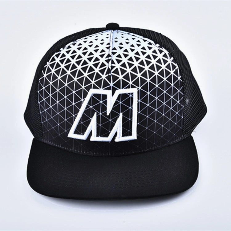 5 Panel Foam Trucker Men Sports Mesh Snapback 3D Embroidery Gorra Caps