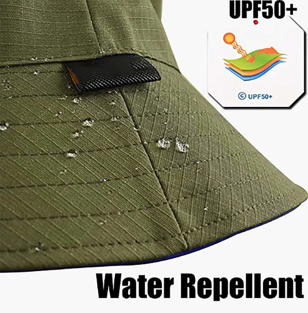Quality Summer Sun Protective Waterproof Reversible Foldable Fisherman Bucket Hat