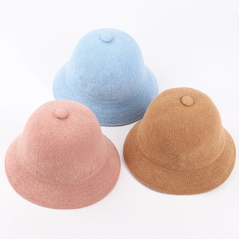 Wholesale Spring Autumn Fashion Multicolor Plain Terry Bucket Hat Fisherman Hat for Adults