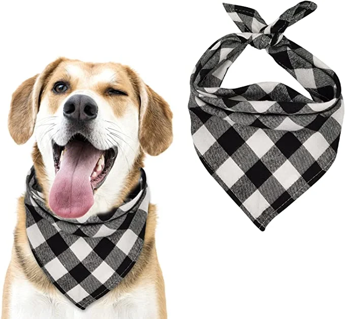 Washable Reversible Cotton Dog Bandana for Small Medium Large Dogs