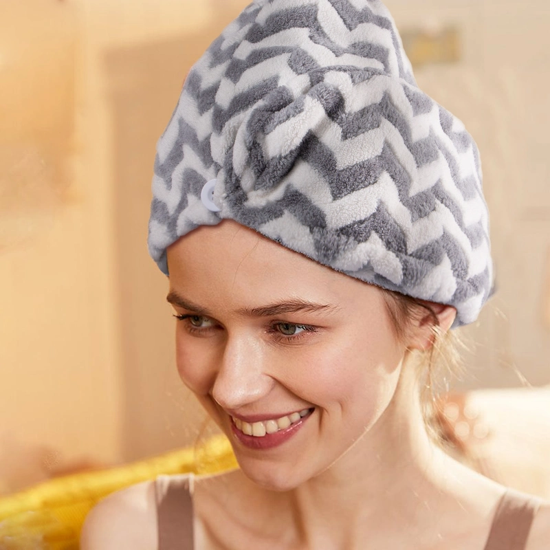 New Arrival Plush Hair Drying Cap Turban Towel Hairband