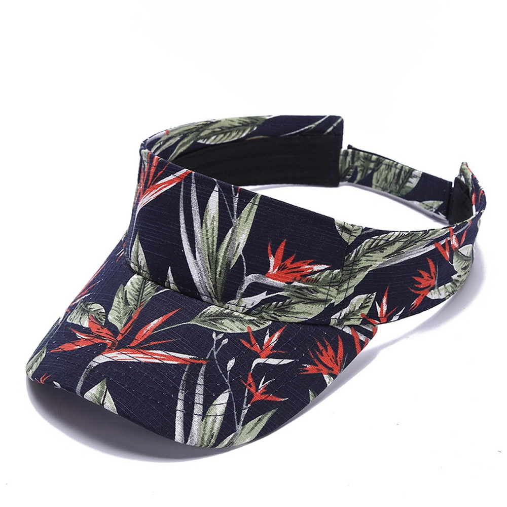 Women Summer Empty Top Printed Sport Visor Caps Outdoor Sun Hat Cheap Wholesale Sunvisor Hat