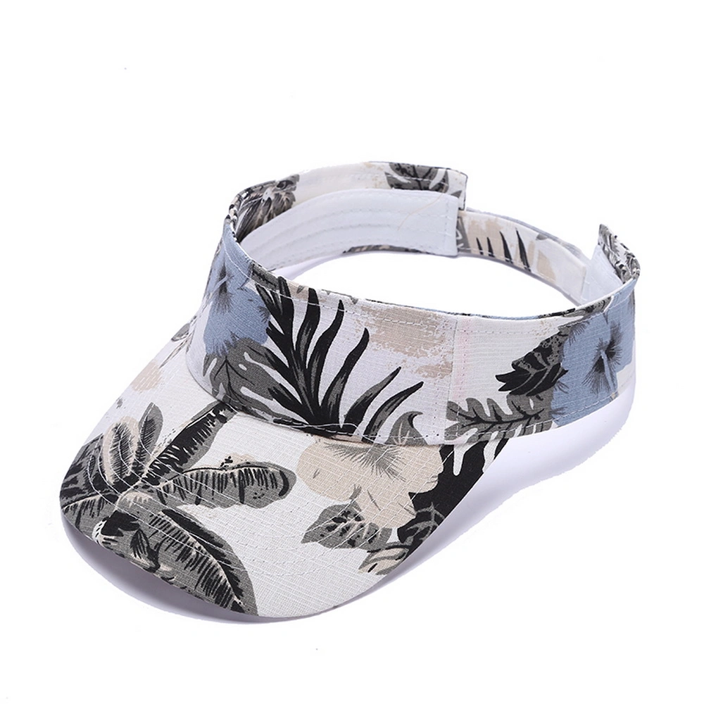 Women Summer Empty Top Printed Sport Visor Caps Outdoor Sun Hat Cheap Wholesale Sunvisor Hat