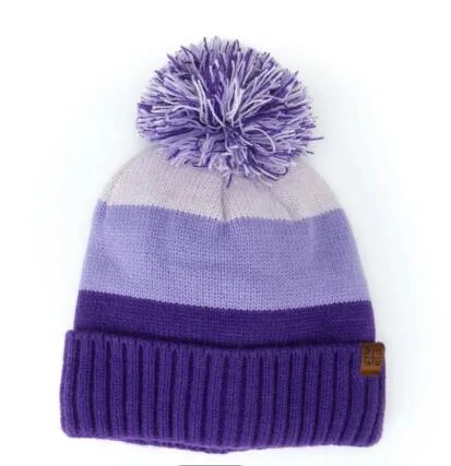 Custom Designer Leather Label Logo Knit Baby Winter Ski Hat